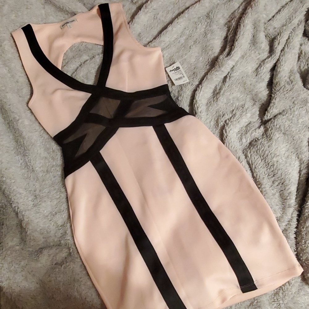 Charlotte Russe pink body con mini dress